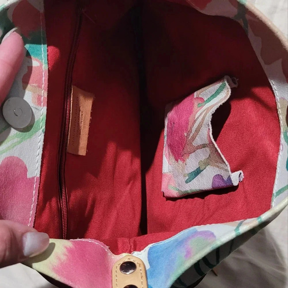 Leather Maurizio Taiuti floral crossbody bag - Picture 4 of 9